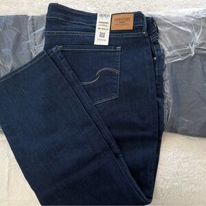 Signature by Levi Strauss Dark Blue Straight Leg Jeans